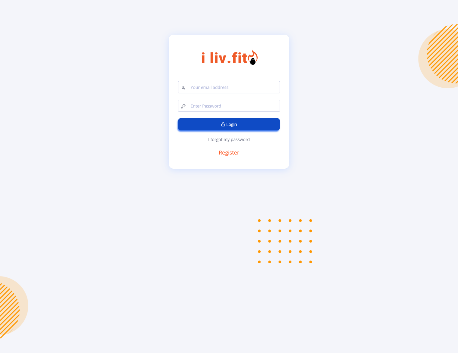 iLiv.fit-branded login wall dead-end